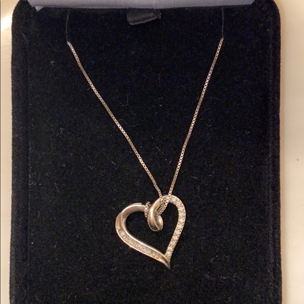 Kay Heart Necklace with Diamonds Sterling Silver